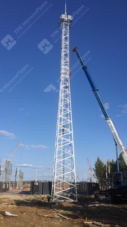 Сборка и установка прожекторной мачты ПМС-32,5 в Алапаевске - монтаж Сборка и установка прожекторной мачты ПМС-32,5 в Алапаевске - монтаж