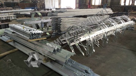 Сборка и установка прожекторной мачты ПМС-32,5 в Алапаевске - оцинкованная