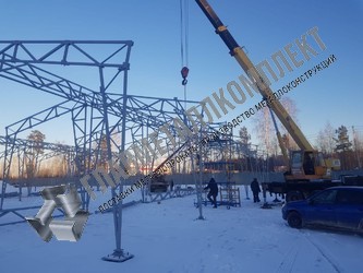 Металлические фермы для навеса фото 3