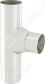 Тройник трубы Аквасистем 100 RR20 белый