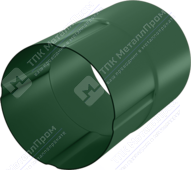 Соединитель трубы Аквасистем 90 RAL6005 зеленый мох