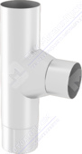 Тройник трубы Аквасистем 100 RAL9010 белый