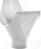 Воронка желоба Аквасистем 125 90 RAL9010 белый