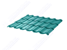 Металлочерепица МЧ2 Монтеррей 0,5 ПЭ RAL5021 морская волна