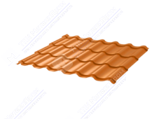 Металлочерепица МЧ2 Монтеррей 0,4 ПЭ RAL2003 нежно-оранжевый