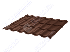 Металлочерепица МЧ2 Монтеррей 0,5 Стальной бархат RAL8017 шоколад
