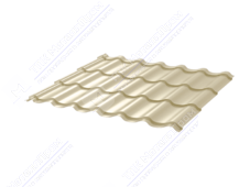 Металлочерепица МЧ2 Монтеррей 0,5 ПЭ RAL1014 слоновая кость