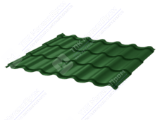 Металлочерепица МЧ2 СуперМонтеррей 0,4 1,18 2,25м ПЭ RAL6005 зеленый мох