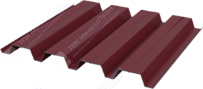 Профнастил полимер Н60 0,45 845/902 ПЭ RAL3005 красное вино