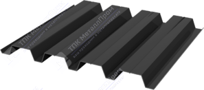 Профнастил полимер Н60 0,5 845/902 ПЭ RAL9005 черный янтарь