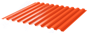 Профнастил полимер С21 0,45 1000/1051 ПЭ RAL2004 оранжевый