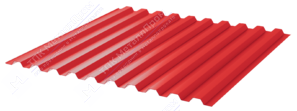 Профнастил полимер С21 0,45 1000/1051 ПЭ RAL3020 красный насыщенный