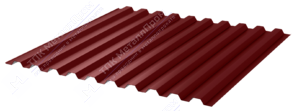 Профнастил полимер С21 0,7 1000/1051 ПЭ RAL3005 красное вино