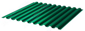 Профнастил полимер С21 0,45 ТУ 1000/1051 ПЭ RAL6029 зеленая мята