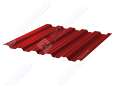 Профнастил полимер НС35 0,45 ТУ 1000/1060 ПЭ RAL3020 красный насыщенный