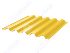 Профнастил полимер С44 0,45 ТУ 1000/1047 ПЭ RAL1018 цинково-желтый