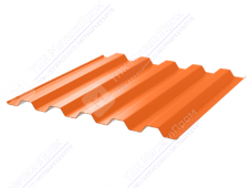 Профнастил полимер С44 0,4 1000/1047 ПЭ RAL2003 нежно-оранжевый