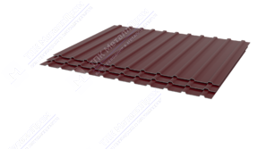 Профнастил полимер С10 0,4 1130/1155 ПЭ RAL3011 коричнево-красный