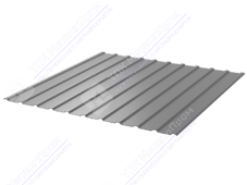 Профнастил полимер С10 0,45 1130/1155 ПЭ RAL7004 сигнально-серый