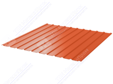 Профнастил полимер С10 0,4 1130/1155 ПЭ RAL2004 оранжевый