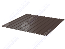 Профнастил полимер С10 0,45 1130/1155 обратная прокатка ПЭ RAL8017 шоколад