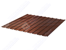 Профнастил полимер С10 0,45 1130/1155 обратная прокатка ДПП G6W110P темное дерево
