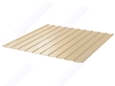 Профнастил полимер С10 0,45 1130/1155 ПЭ RAL1014 слоновая кость