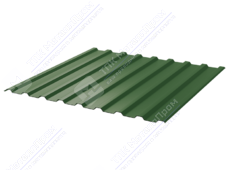Профнастил полимер СП20 0,4 1,15м 2м ПЭ RAL6002 зеленый лист