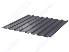Профнастил полимер СП20 0,45 ТУ 1100/1150 ПЭ RAL7024 серый графит