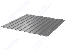 Профнастил полимер С8 0,4 1150/1200 ПЭ RAL7004 сигнально-серый