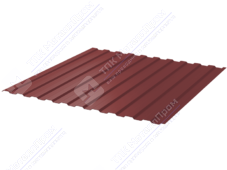 Профнастил полимер С8 0,45 ТУ 1150/1200 ПЭ RAL3011 коричнево-красный