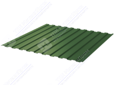 Профнастил полимер С8 0,4 1,2м 2м ПЭ RAL6002 зеленый лист