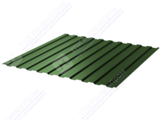Профнастил полимер С8 0,4 1,2м 2м ПЭ RAL6005 зеленый мох