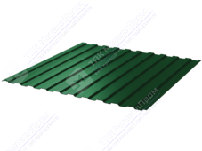 Профнастил полимер С8 0,45 ТУ 1150/1200 ПЭ RAL6005 зеленый мох