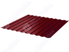 Профнастил полимер С8 0,45 ТУ 1150/1200 ПЭ RAL3005 красное вино
