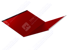 Планка ендовы нижняя 298 298 0,45 3м стандарт ПЭ RAL3011 коричнево-красный К-510