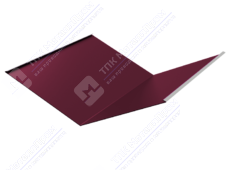 Планка ендовы нижняя 298 298 0,4 2м стандарт ПЭ RAL3005 красное вино К-510