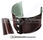 Держатель трубы GrandLine Optima 90 на кирпич RAL8017 шоколад