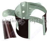 Держатель трубы GrandLine Optima 90 на дерево RAL8017 шоколад