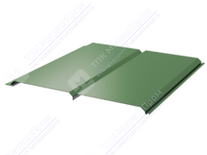 Сайдинг брус 330/355 0,5 ПЭ RAL6021 бледно-зеленый