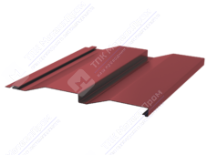 Сайдинг кораб доска 228/255 0,45 ПЭ RAL3011 коричнево-красный