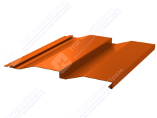 Сайдинг кораб доска 228/255 0,45 ПЭ RAL2011 насыщенный оранжевый