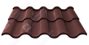 Металлочерепица Андалузия п/э шоколад 0,45 мм