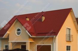 Металлочерепица Монтеррей п/э RAL 3011 (красно-коричневый) 0,55 мм