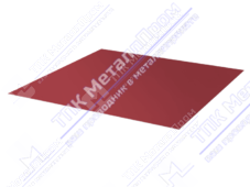 Лист с полимерным покрытием 0,45 мм ПЭ в пленке RAL3005 красное вино