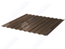 Профнастил полимер С8 0,45 1150/1200 ДПП G6К051P мореное дерево