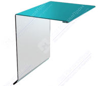 Планка торцевая 95 120 15 0,4 2м стандарт ПЭ в пленке RAL5021 морская волна К-506