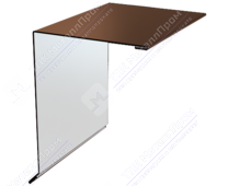 Планка ветровой доски 95 120 15 0,4 2м стандарт ПЭ в пленке RAL8017 шоколад К-507