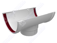 Воронка желоба GrandLine 120 87 пластик белый