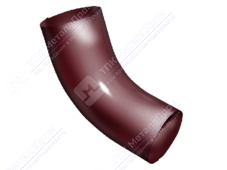 Колено трубы GrandLine 90 сливное металл RAL3005 красное вино